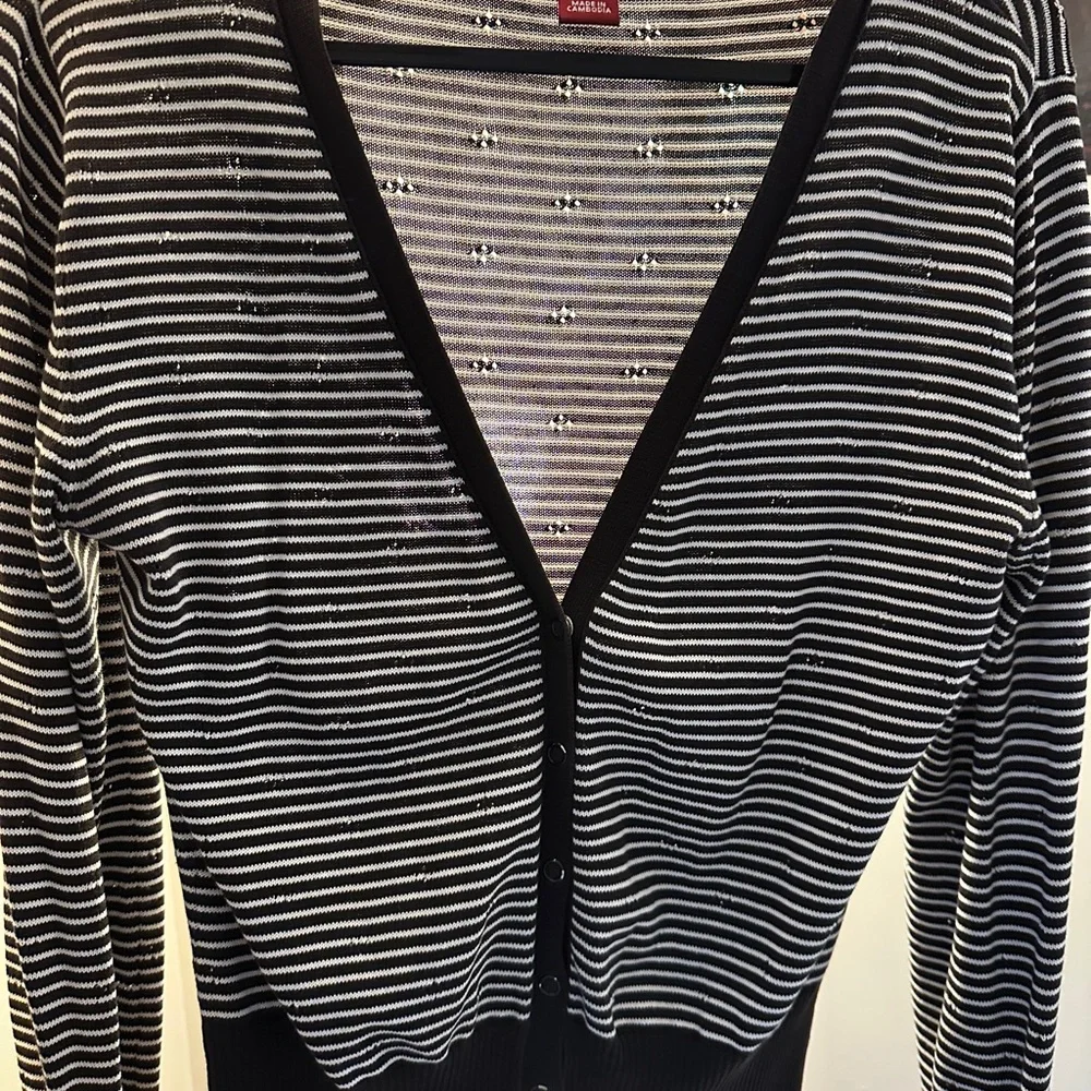 H&M Brown and White Striped Cardigan - Picture 2 of 6